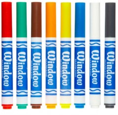 8 смываемых маркеров для рисования на стекле - Фото 2