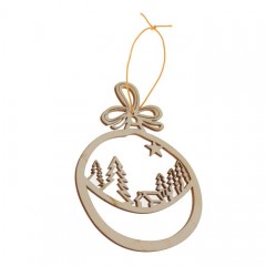 Подвеска резная под роспись «Зимний вечер» - Фото 1