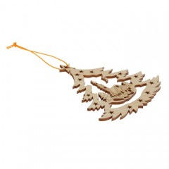 Подвеска резная под роспись «Новогодний домик» - Фото 1