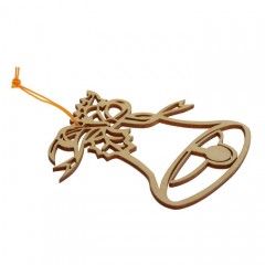 Подвеска резная под роспись «Новогодний колокольчик» - Фото 1