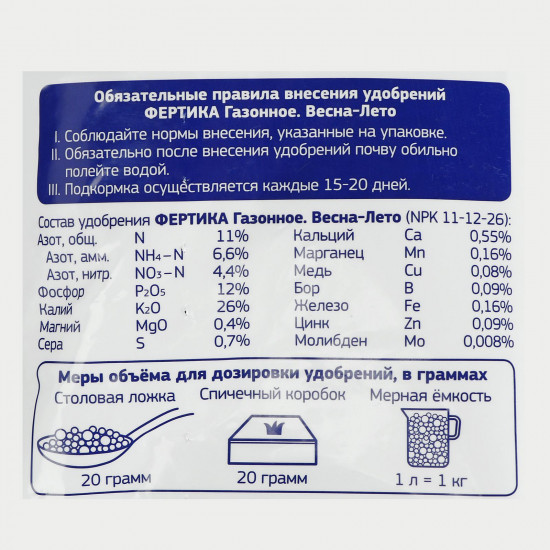Удобрение газонное