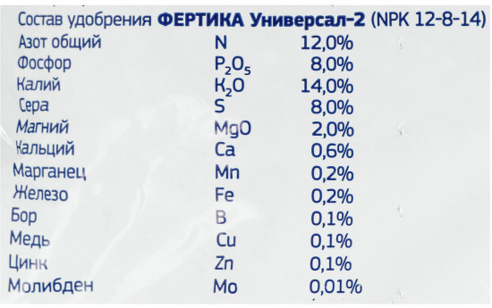 Удобрение универсальное