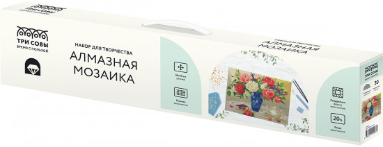 Мозаика алмазная «Пионы»