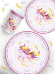 Набор тарелок одноразовых «Единороги. Акварель» - Фото 1