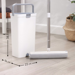 Комплект швабра с отжимом и ведро - Фото 2