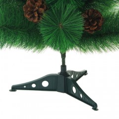 Кедр зелёный с шишками, 60 см (35 веток, пластиковая подставка) - Фото 1