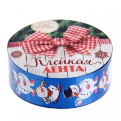 Клейкая лента голография «Снеговички» (1,5 см х 10 м) - Фото 3