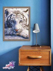 Алмазная мозаика «Белый тигр» - Фото 3