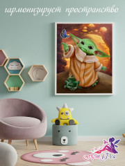 Картина по номерам «Малыш Йода» - Фото 3
