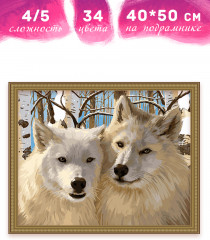 Картина по номерам «Белые волки» - Фото 1