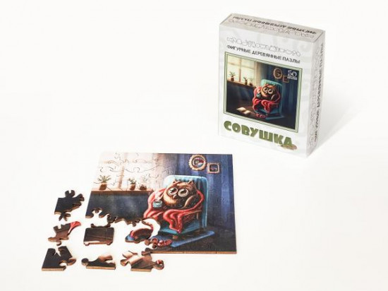 Деревянный пазл «Совушка»