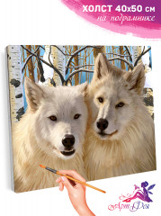 Картина по номерам «Белые волки» - Фото 2
