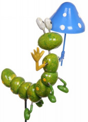 Фигура на спице для отпугивания птиц «Гусеница с зонтиком» - Фото 1