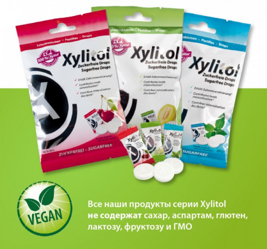 Леденцы из ксилита со вкусом мяты