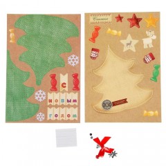 Набор для создания формовой открытки хэнд-мэйд «Новогодняя ёлочка» - Фото 6