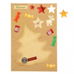 Набор для создания формовой открытки хэнд-мэйд «Новогодняя ёлочка» - Фото 4