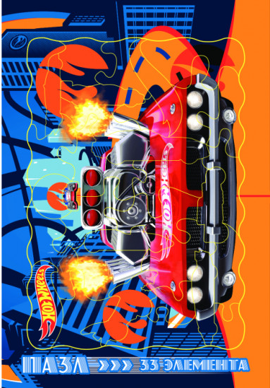 Пазл в рамочке «Hot Wheels»