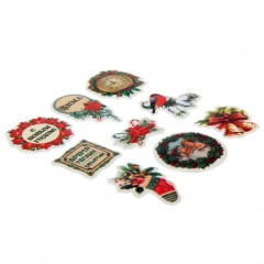 Наклейки декоративные объемные «Рождественское ретро» - Фото 2