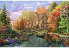 Пазл «Домик на берегу озера», 1500 элементов - Фото 1