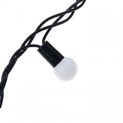 Гирлянда «Метраж» с насадками «Шарики 1,5 см», 10 м, LED-100, бело-синий, нить темная, моргает - Фото 2