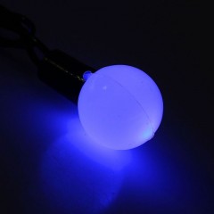 Гирлянда «Метраж» с насадками «Шарики 2,5 см», 10 м, LED-100, бело-синий, нить темная, моргает - Фото 3