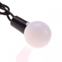 Гирлянда «Метраж» с насадками «Шарики 2,5 см», 10 м, LED-100, бело-синий, нить темная, моргает - Фото 2