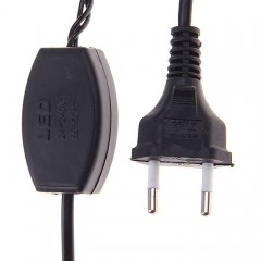 Гирлянда «Метраж» с насадками «Шарики 2,5 см», 10 м, LED-100, бело-синий, нить темная, моргает - Фото 1