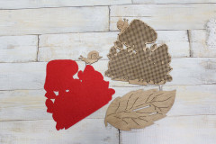 Набор для вышивания на деревянной основе «Мухоморчики» - Фото 3