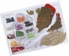 Набор для вышивания на деревянной основе «Мухоморчики» - Фото 4