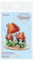 Набор для вышивания на деревянной основе «Мухоморчики» - Фото 5