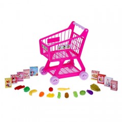 Игровой набор «Продуктовая тележка», 34 детали, розовый - Фото 5