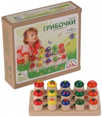 Развивающая игрушка «Грибочки» - Фото 1
