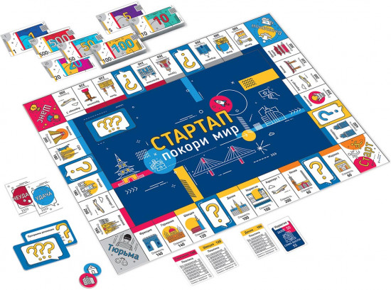 Игра настольная экономическая «Стартап. Покори мир»