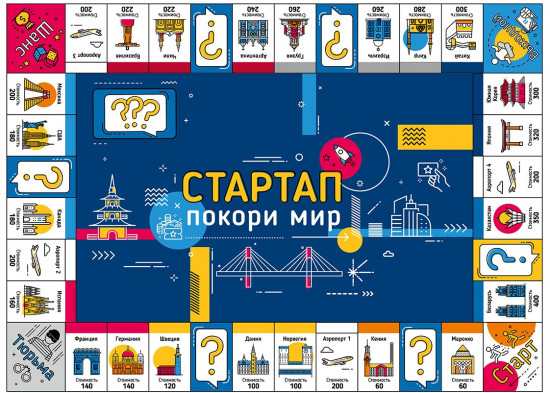 Игра настольная экономическая «Стартап. Покори мир»