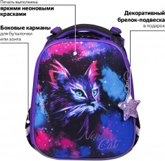 Ранец школьный «Neon сat» - Фото 3