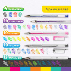 Набор ручек гелевых с резиновым грипом - Фото 3