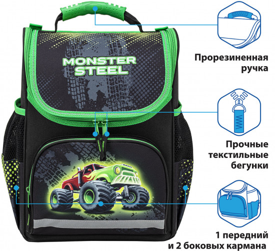 Рюкзак школьный «Monster steel»