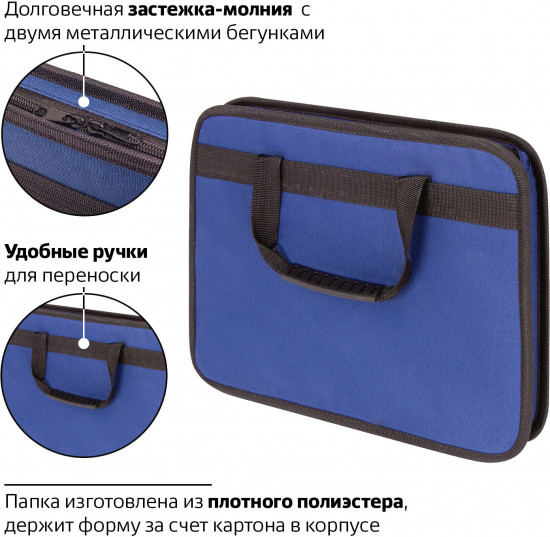 Папка на молнии с ручками