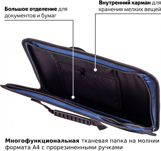 Папка на молнии с ручками