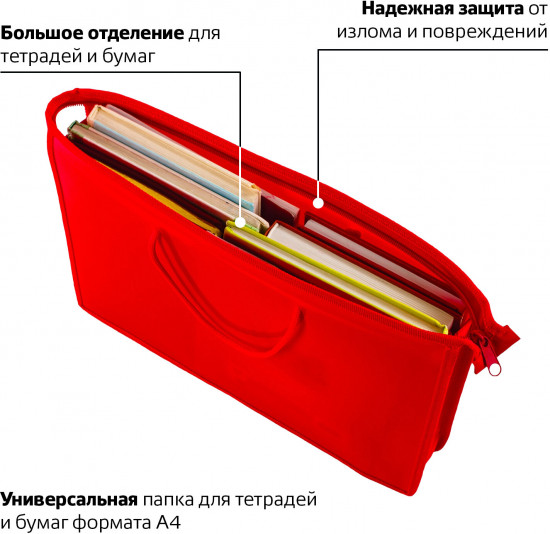 Папка на молнии с ручками