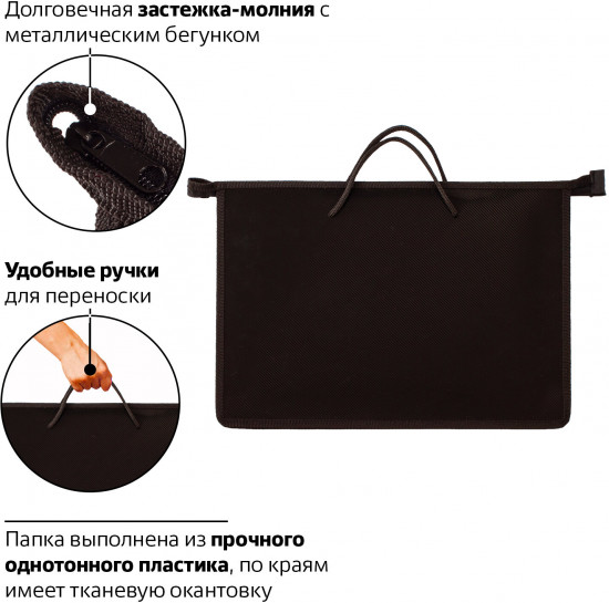 Папка на молнии с ручками