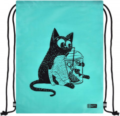 Мешок для сменной обуви «Кот с лимонадом» - Фото 1