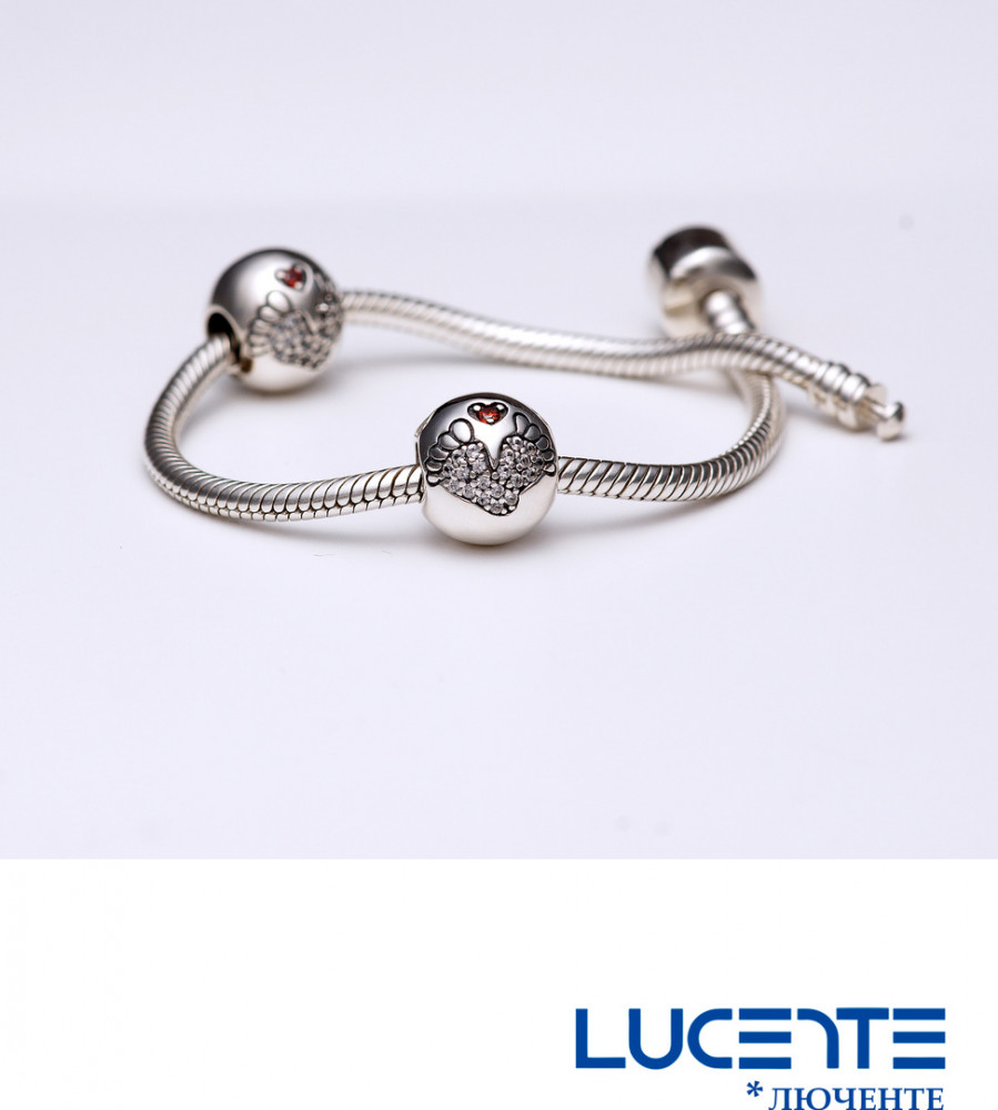 Шарм-подвеска из серебра с фианитами | Lucente Silver | Фото 3