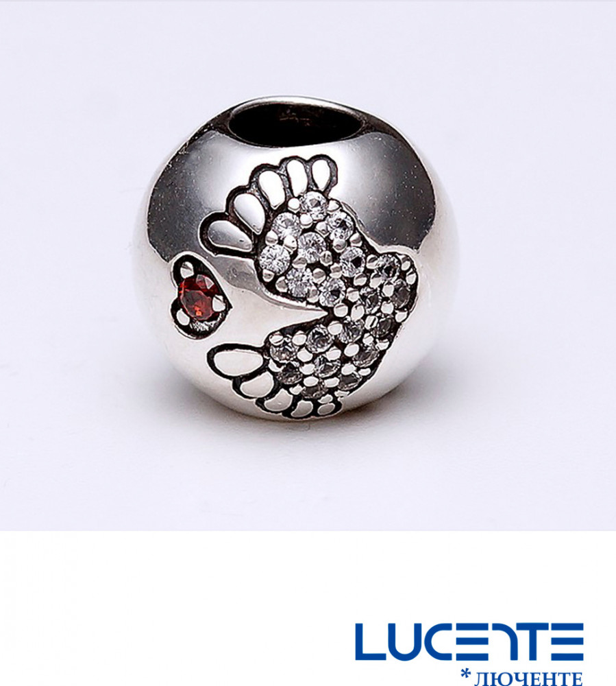 Шарм-подвеска из серебра с фианитами | Lucente Silver | Фото 4