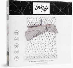 Комплект постельного белья «Dark flowers» - Фото 4