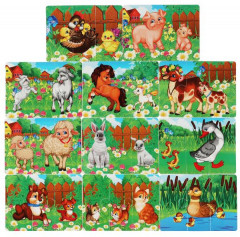 Пазл развивающий 3 в 1 «Мамы и малыши» - Фото 1