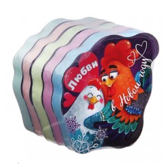 Прессованное полотенце «Любви в Новом году!» 28×60 см - Фото 1