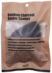 Спонж косметический с древесным углем «Bamboo Charcoal Konjac Sponge» - Фото 2