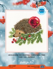 Набор для вышивания «Ежик елку наряжал» - Фото 1