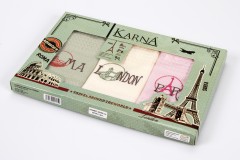 Набор вафельных полотенец «Karna» City (40х60, 3 шт) - Фото 3